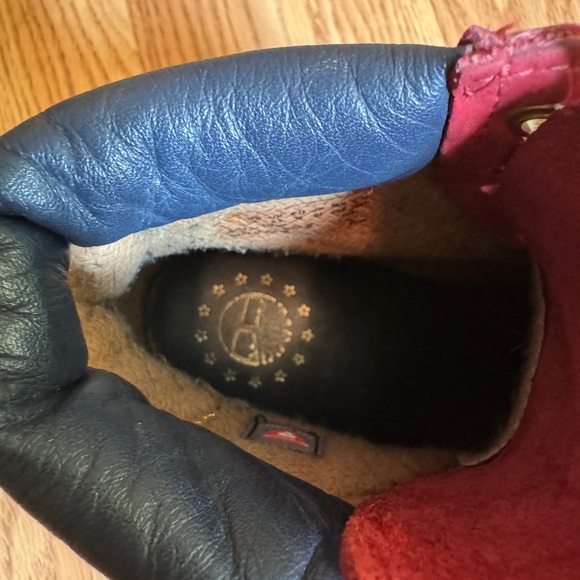 Red Timberland Boots size 6 Leather Premium 6-Inch Lace-Up Waterproof Boot - Picture 10 of 13